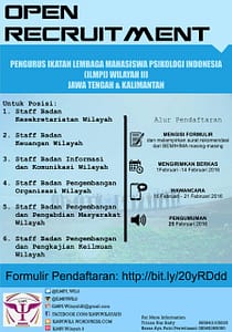 Open Recruitment ILMPI Wilayah III